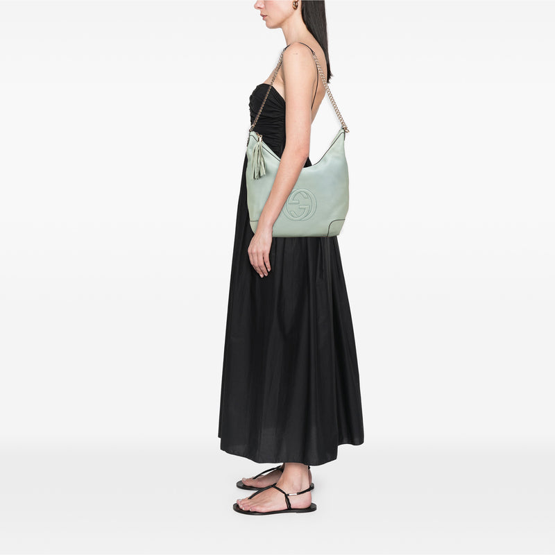 Leather Soho Chain Shoulder Bag - Image 10