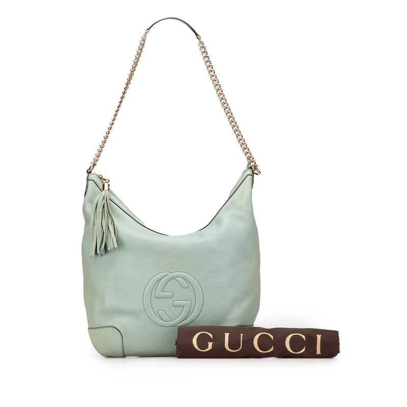 Leather Soho Chain Shoulder Bag - Image 11