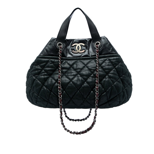 Large Quilted Iridescent Calfskin In The Mix Satchel - Image 1