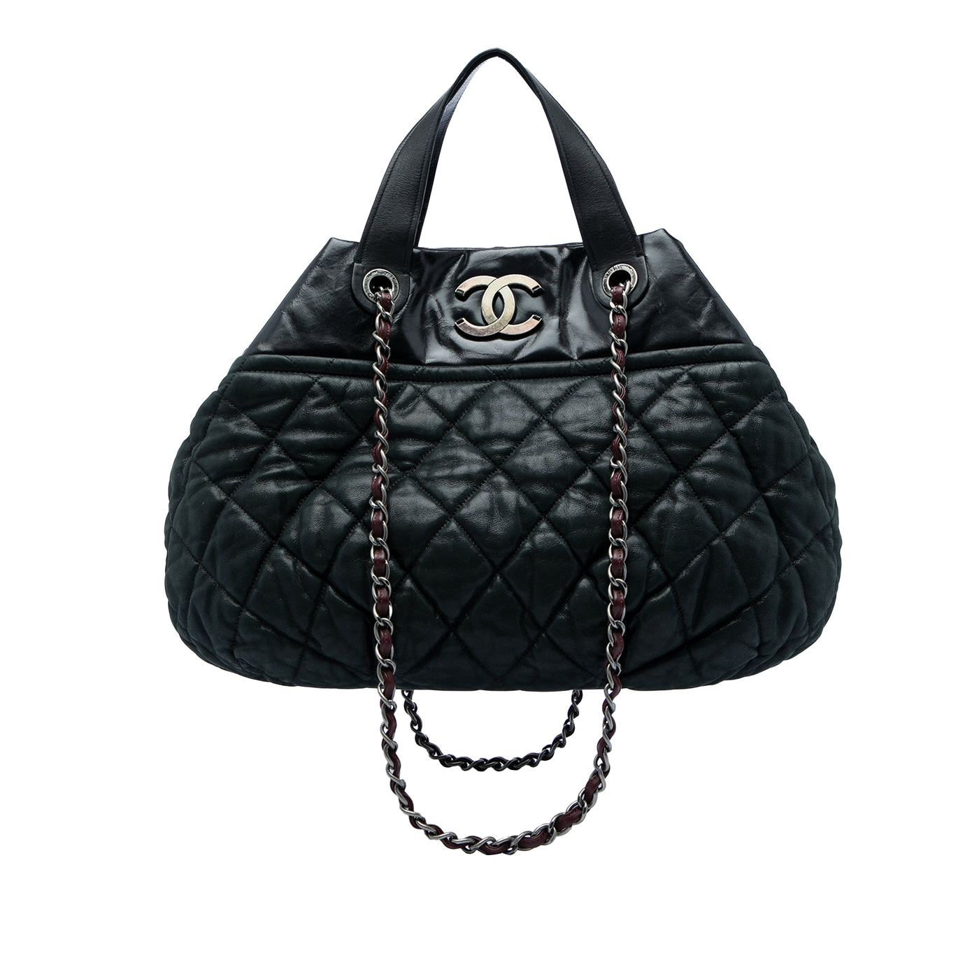 Large Quilted Iridescent Calfskin In The Mix Satchel - Image 1
