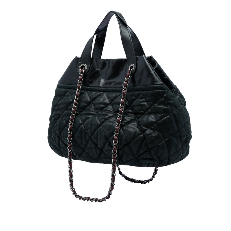 Large Quilted Iridescent Calfskin In The Mix Satchel - Image 2