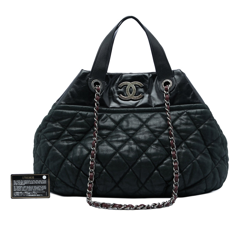 Large Quilted Iridescent Calfskin In The Mix Satchel - Image 6