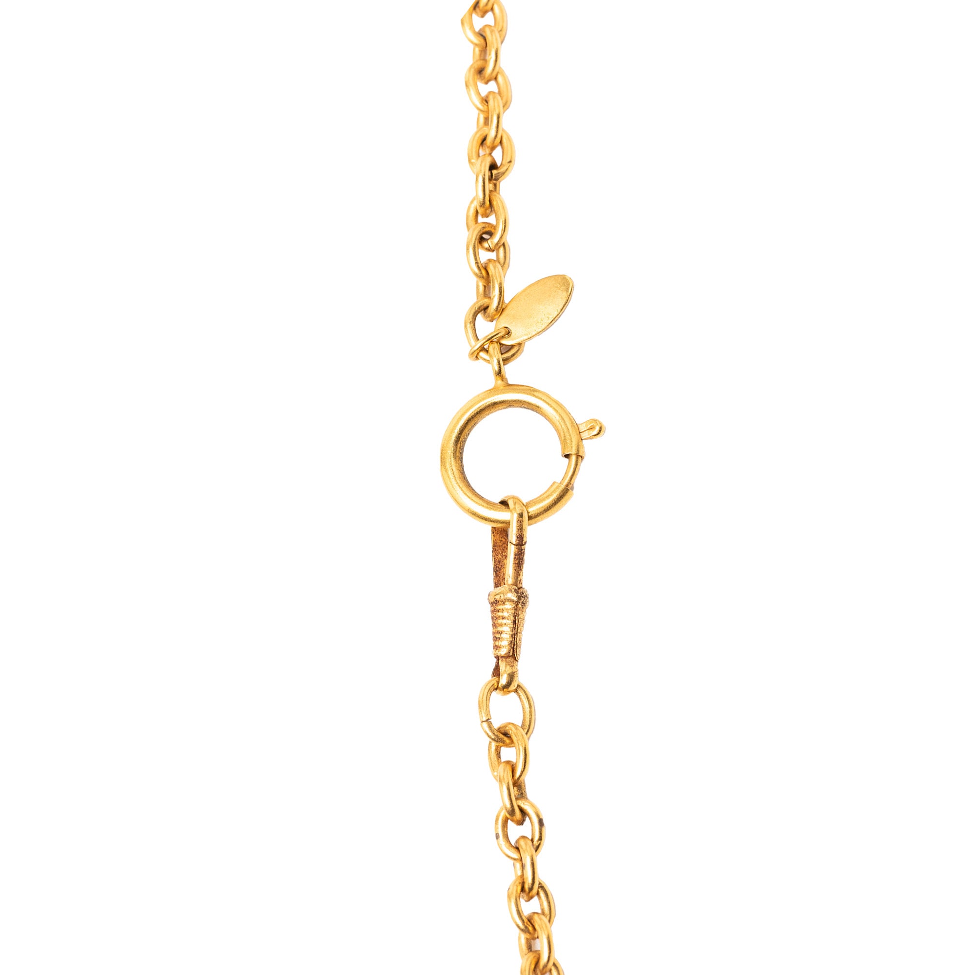 CC Gold Plated Rhombus Medallion Pendant Necklace - Image 5