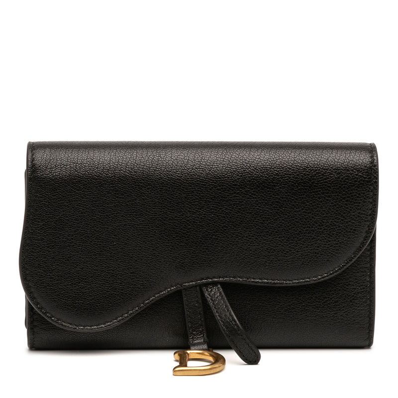 Goatskin Saddle Long Wallet