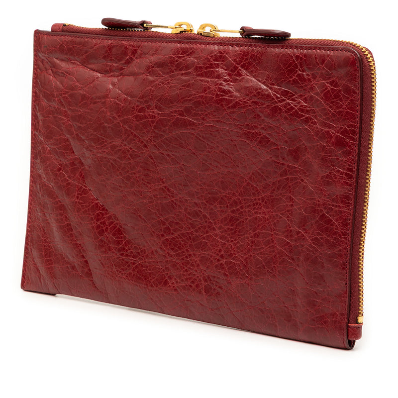 Lambskin Motocross Giant 12 Zip Around Flat Clutch - Image 2