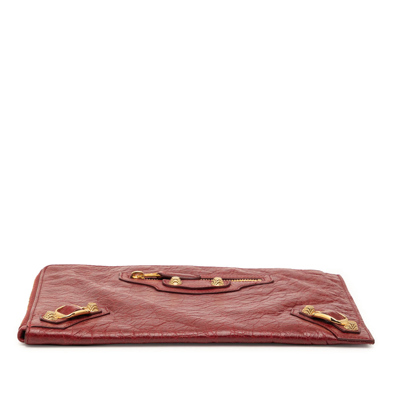 Lambskin Motocross Giant 12 Zip Around Flat Clutch - Image 3