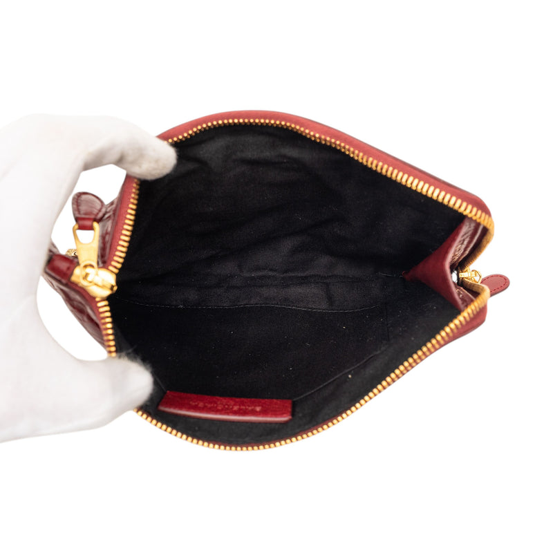 Lambskin Motocross Giant 12 Zip Around Flat Clutch - Image 4