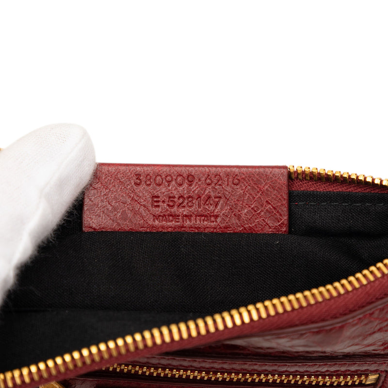 Lambskin Motocross Giant 12 Zip Around Flat Clutch - Image 6