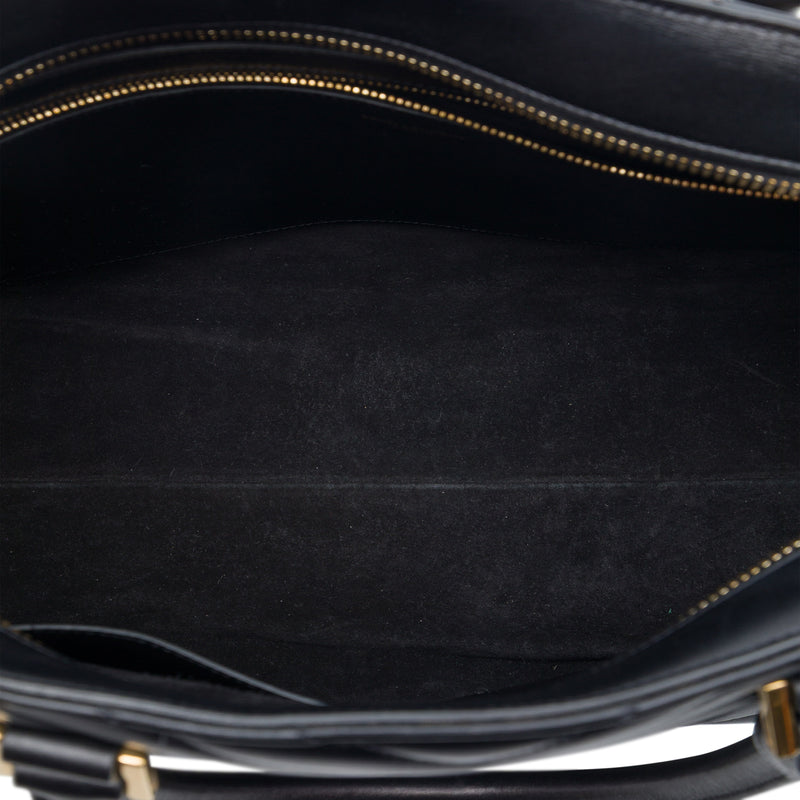 Medium Chevron Calfskin Monogram Cabas Satchel - Image 4