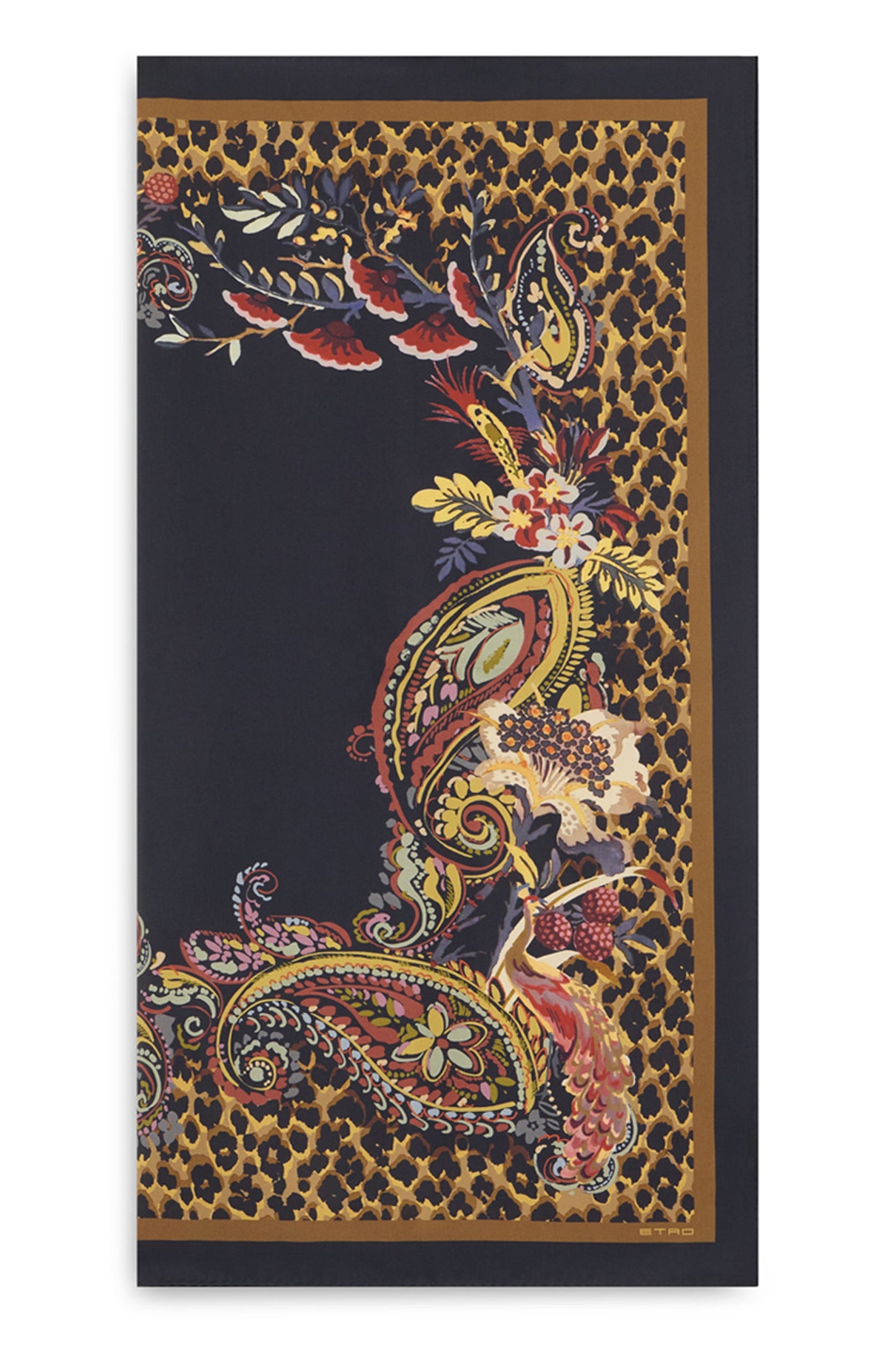 Etro Paisley & Floral Silk Scarf — Multicolor Scarfs