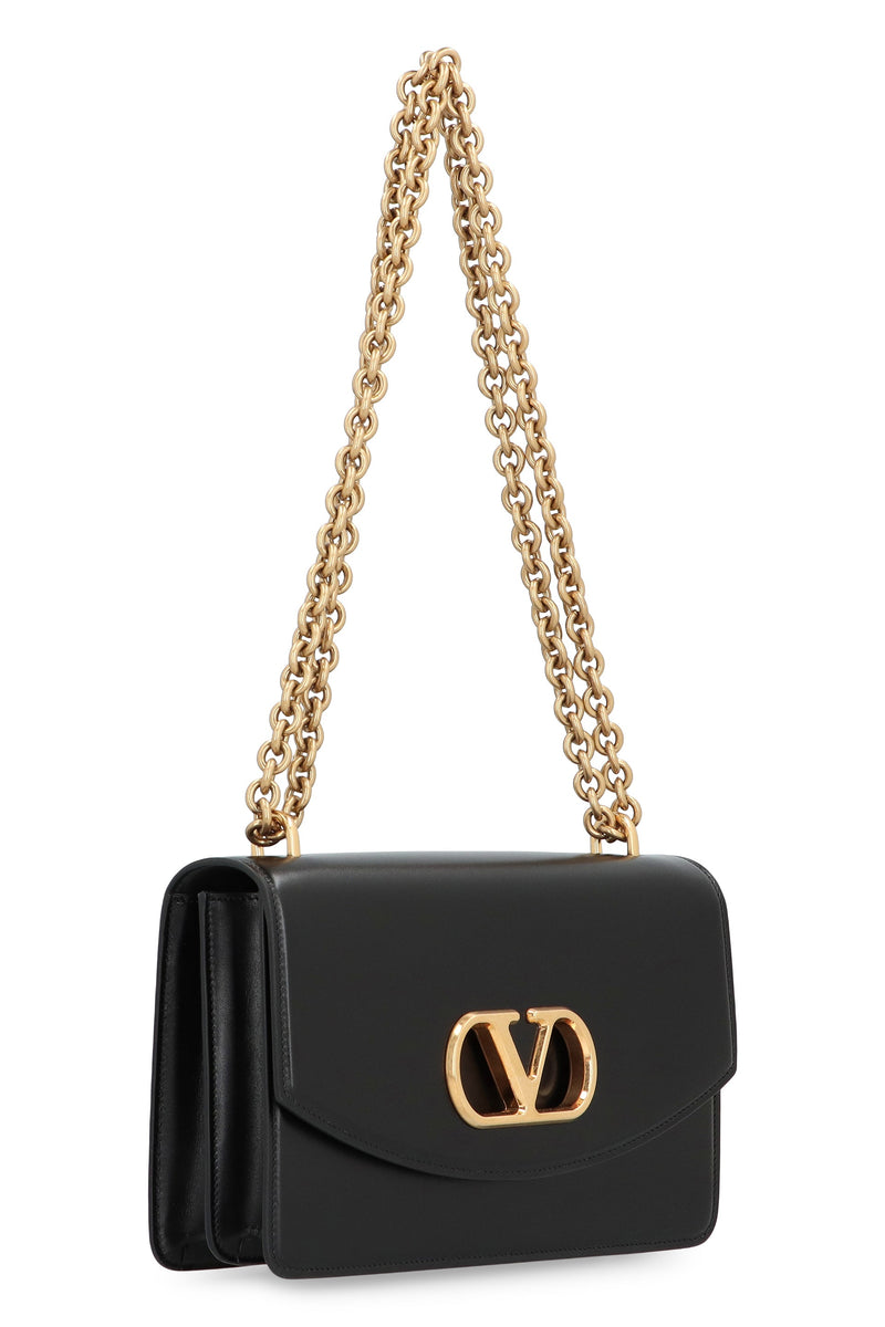 Valentino Garavani Vain Shoulder Bag — Black Calf