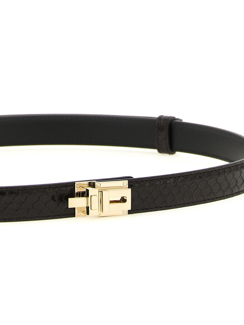 Tom Ford T Latch Belt — Brown Calf Leather
