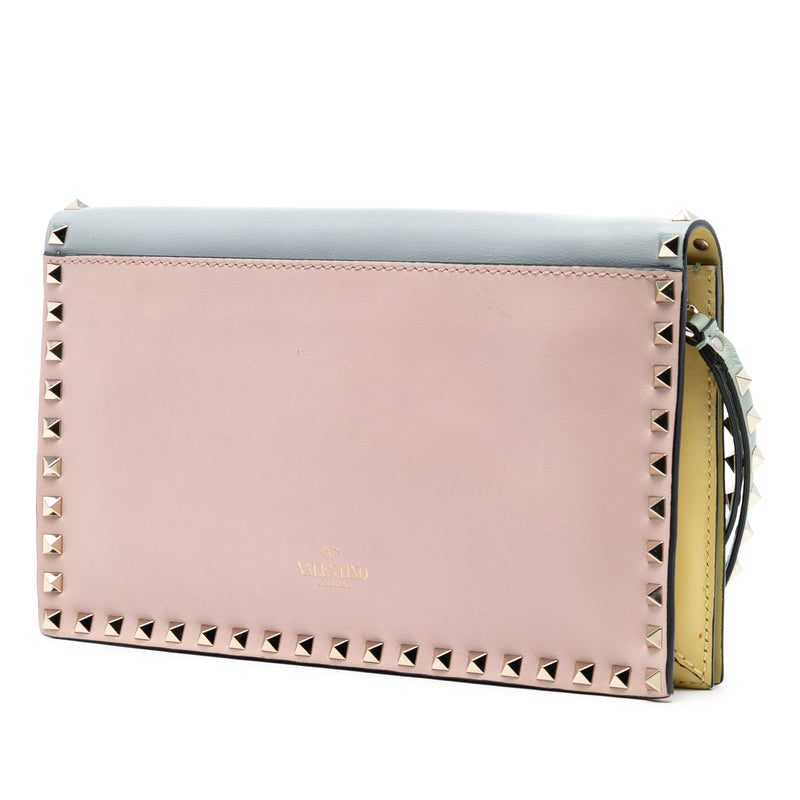 Tricolor Rockstud Wristlet Clutch - Image 2