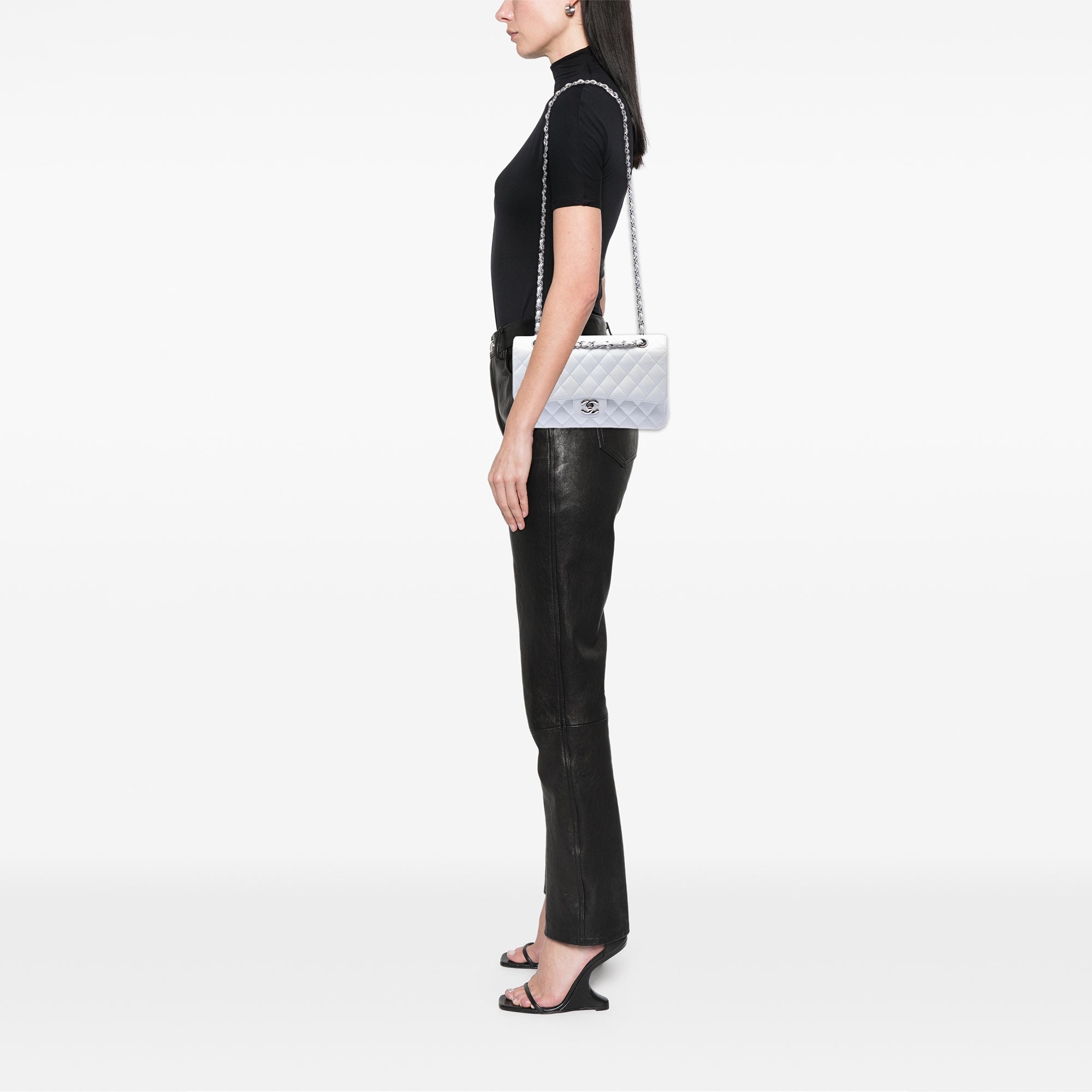 Medium Classic Caviar Double Flap - Image 6
