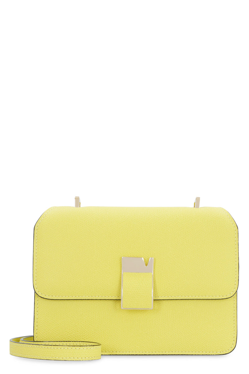 Valextra Nolo Mini Crossbody Bag — Yellow Calfskin