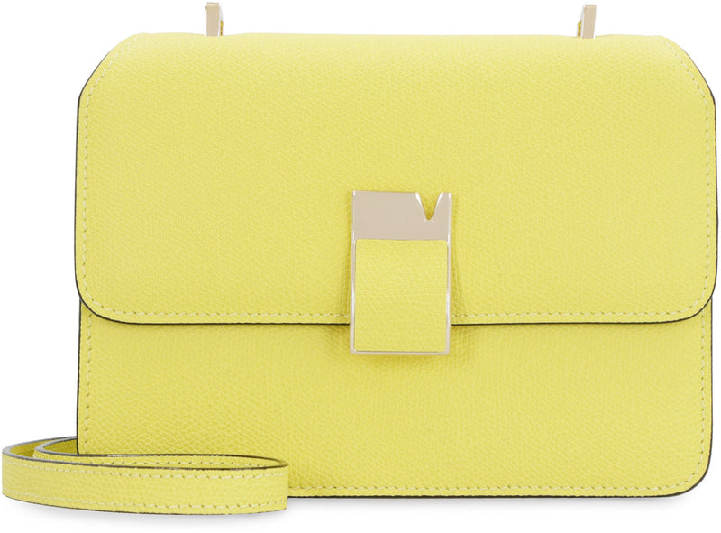 Valextra Nolo Mini Crossbody Bag — Yellow Calfskin