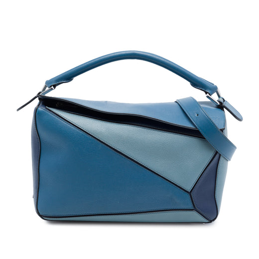 Medium Tricolor Calfskin Puzzle Satchel - Image 1