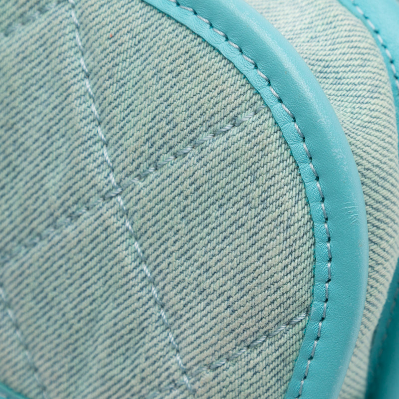 Mini CC Quilted Denim Messenger Flap - Image 7