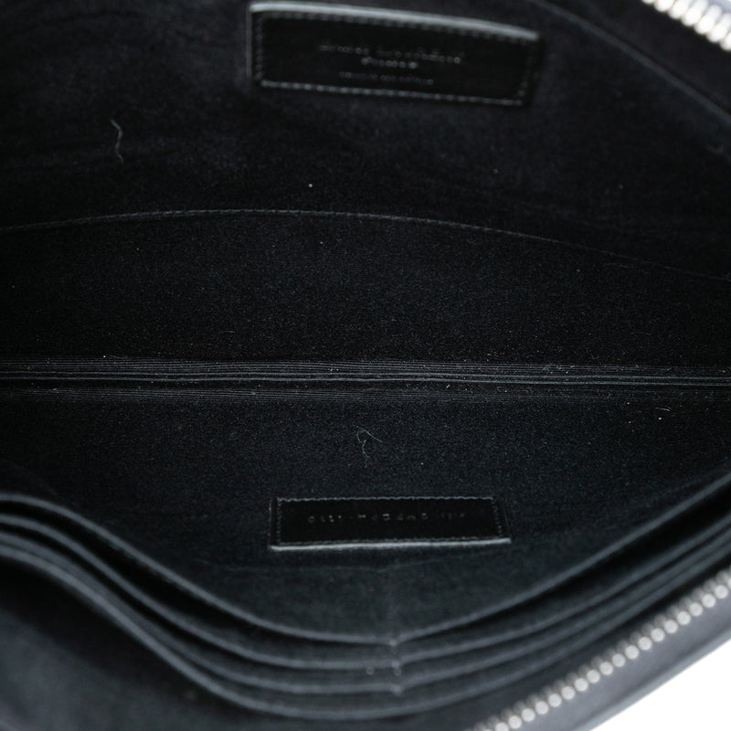 Grained Leather Zip Clutch - Image 4