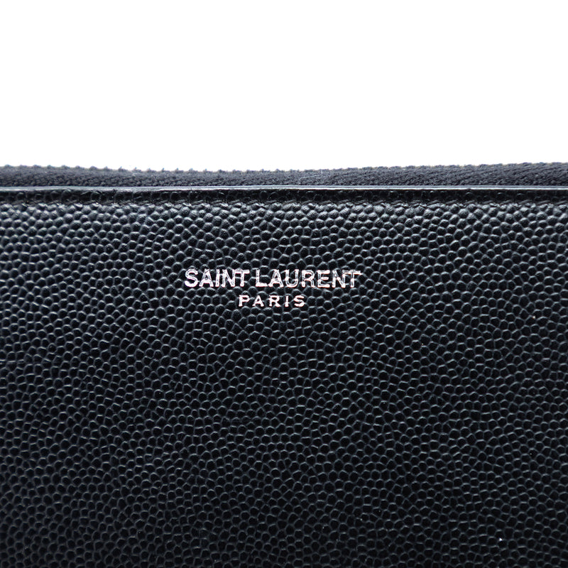 Grained Leather Zip Clutch - Image 5