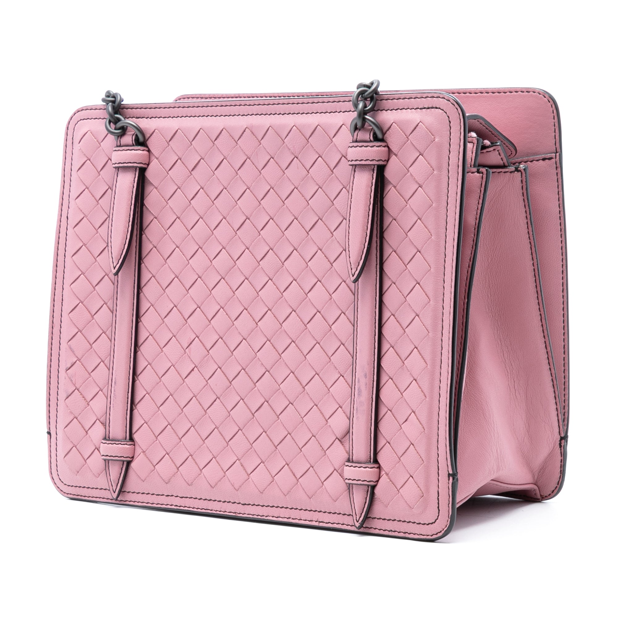 Nappa Intrecciato Chain Shoulder Bag - Image 2