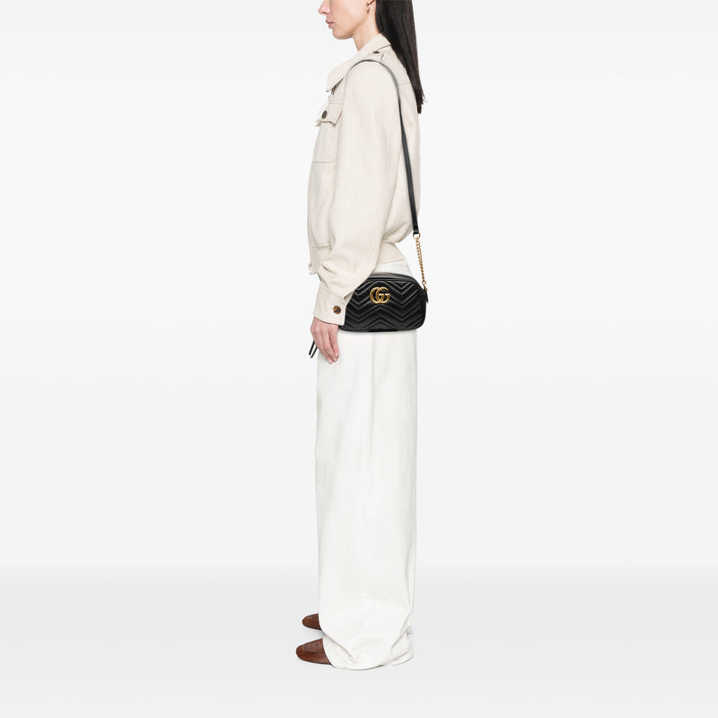 Small GG Marmont Matelasse Calfskin Crossbody - Image 8