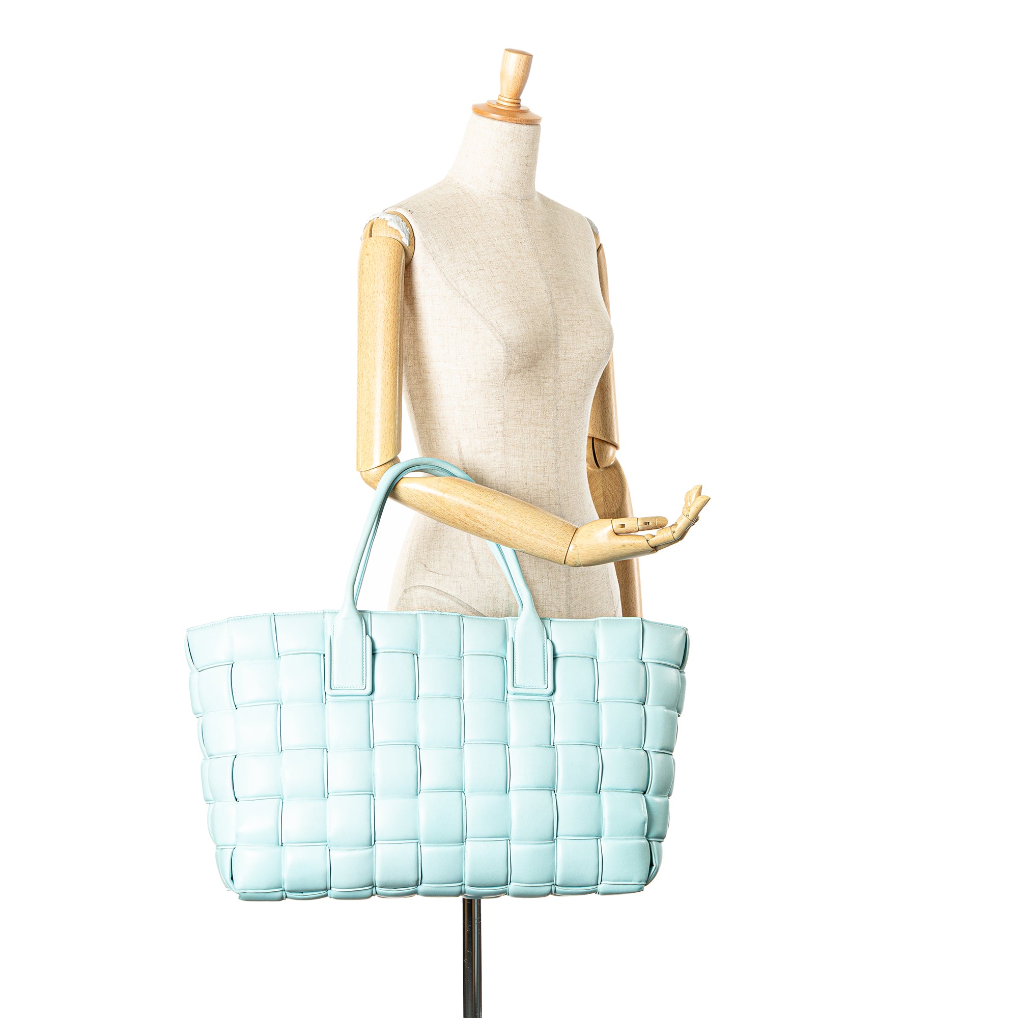 Large Lambskin Intreccio Padded Tote - Image 12