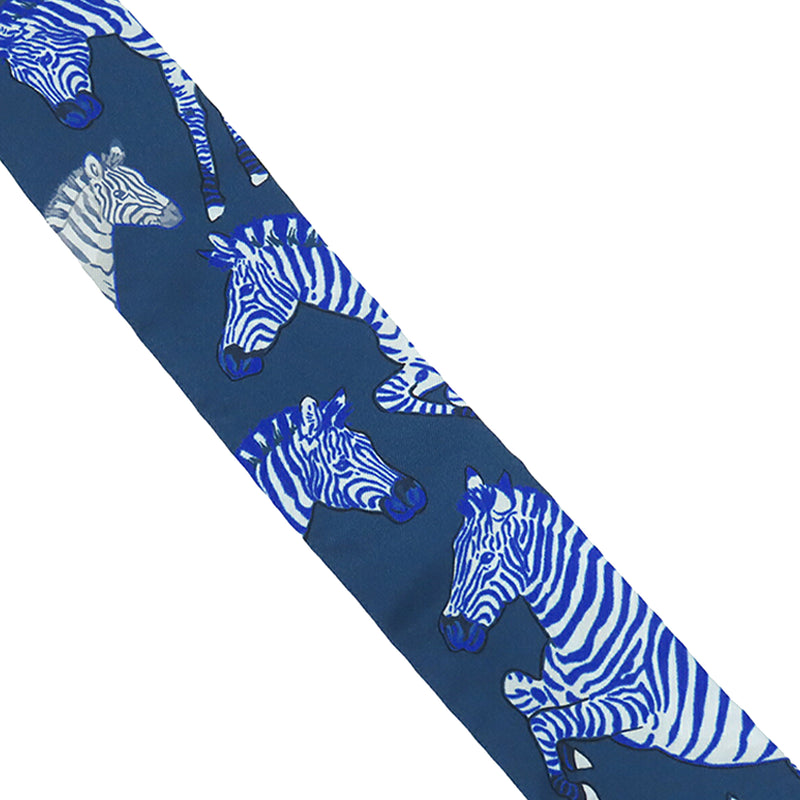 Les Zebres Silk Twilly Scarf - Image 3