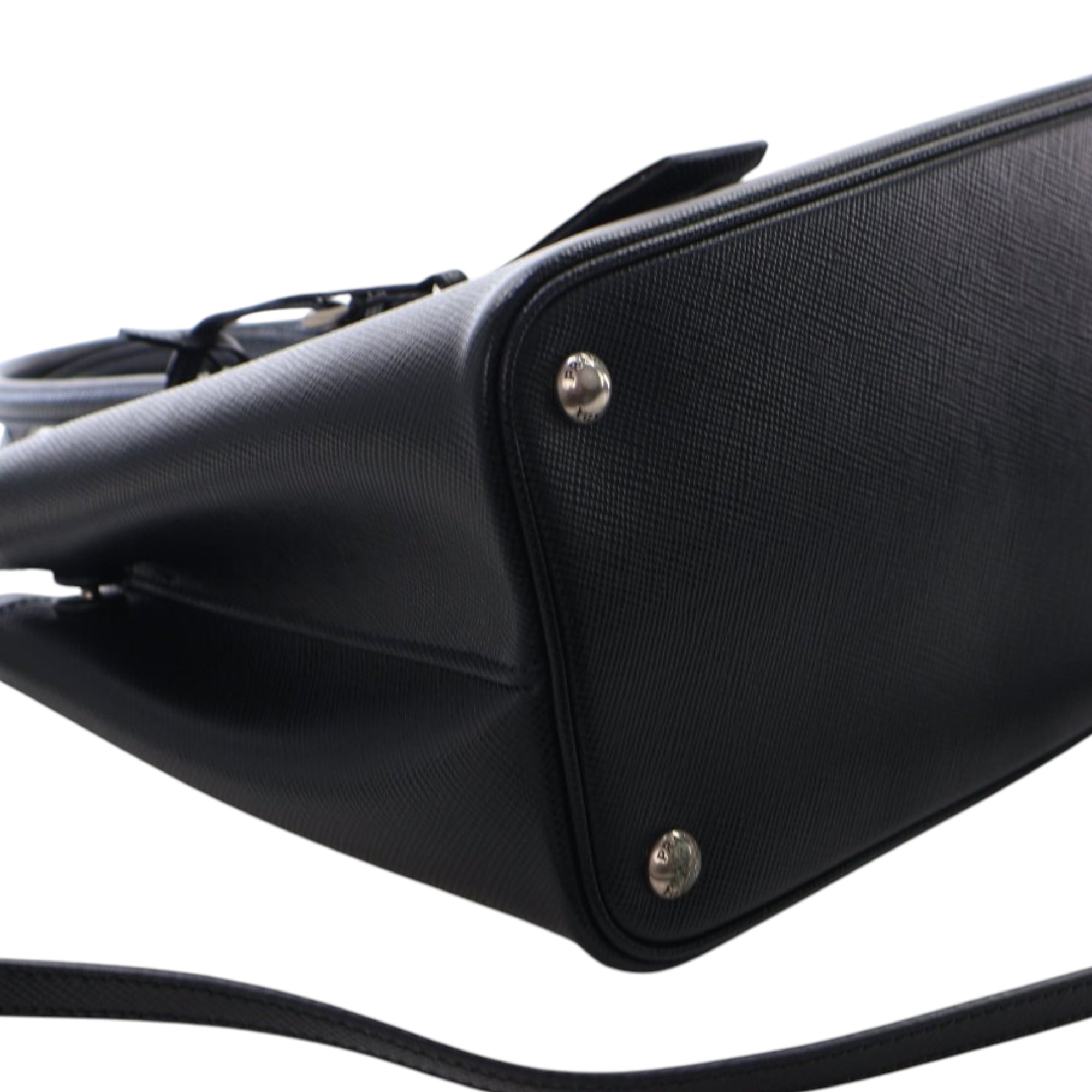 Medium Saffiano Cuir Double Satchel - Image 8