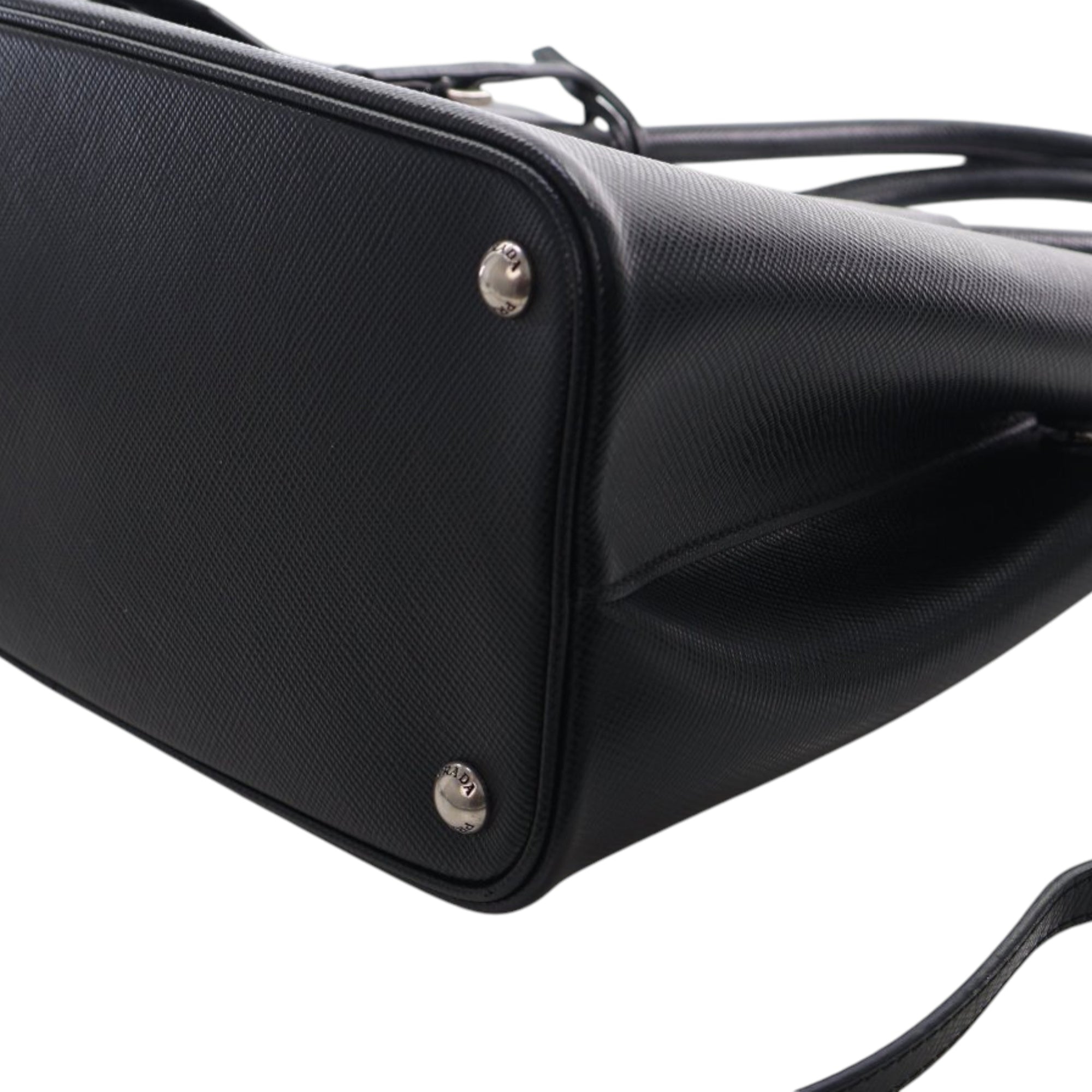 Medium Saffiano Cuir Double Satchel - Image 9