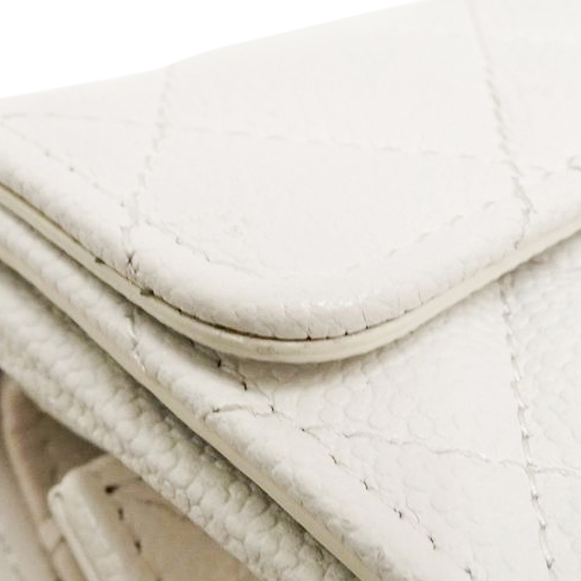 CC Quilted Caviar Flap Card Holder Wallet - Image 9