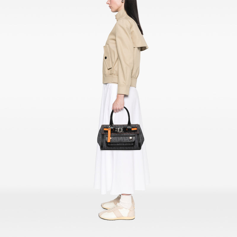 Diorissimo Trotter Denim Flight Handle Bag - Image 7