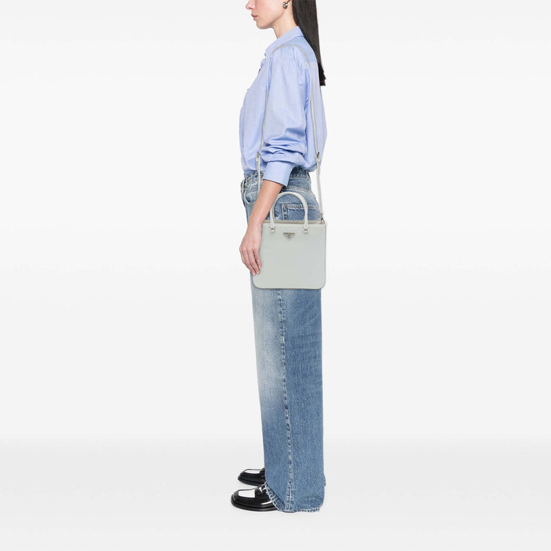 Medium Spazzolato Leather Satchel - Image 6