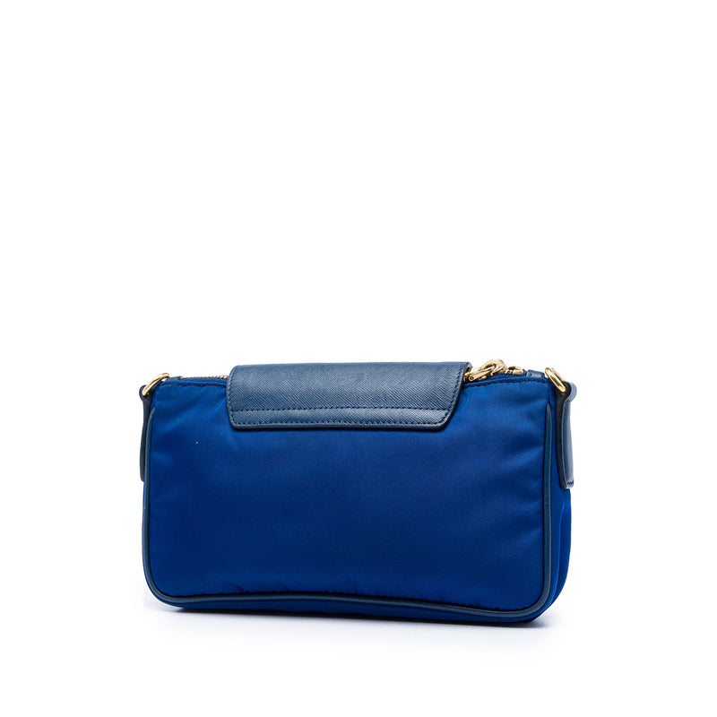 Saffiano Trimmed Tessuto Chain Crossbody - Image 2