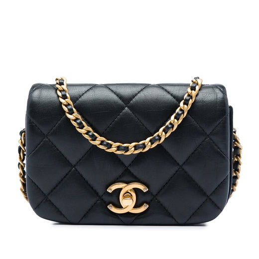Mini Quilted Calfskin Nailed CC Flap - Image 1