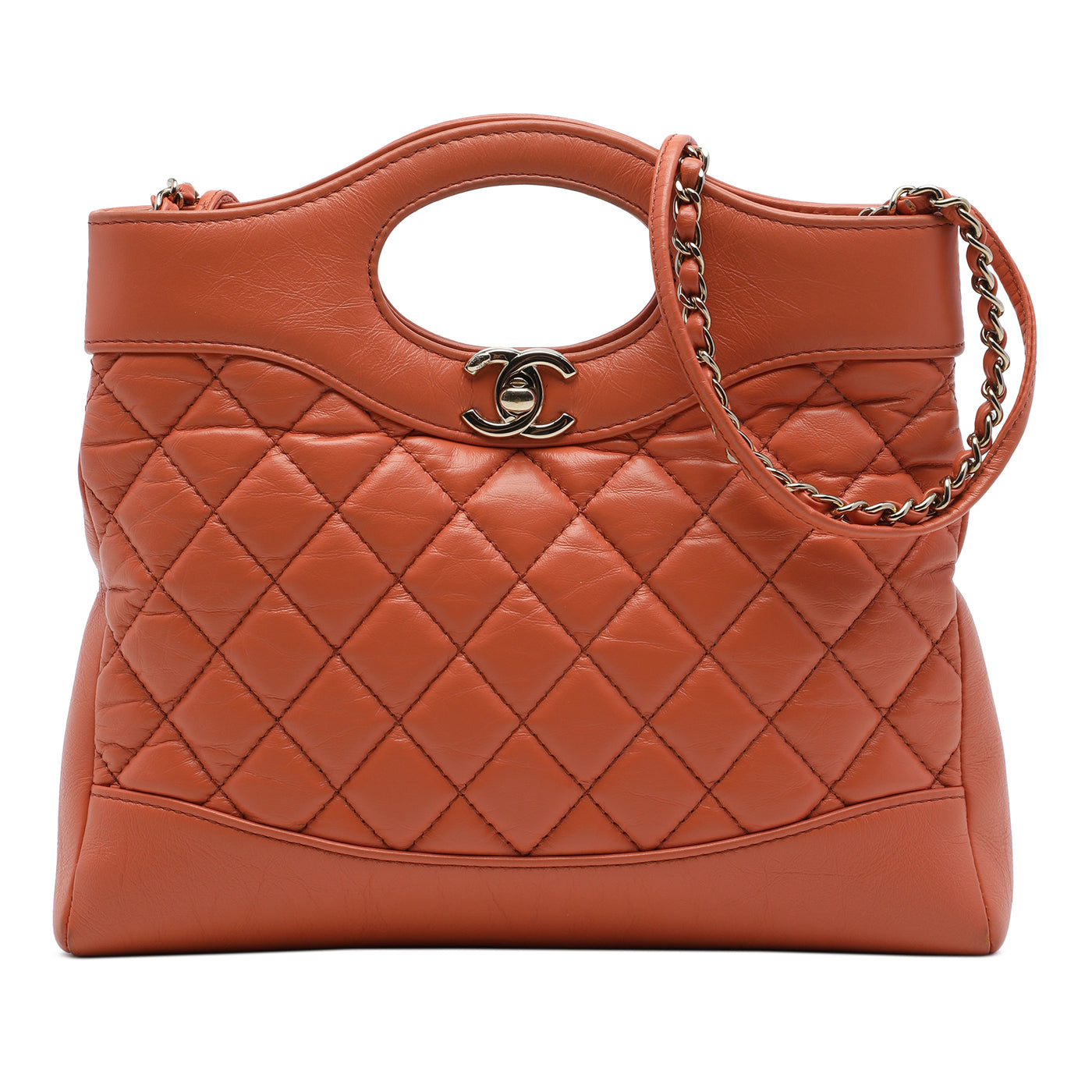 Mini Shiny Crumpled Calfskin 31 Shopping Bag - Image 1