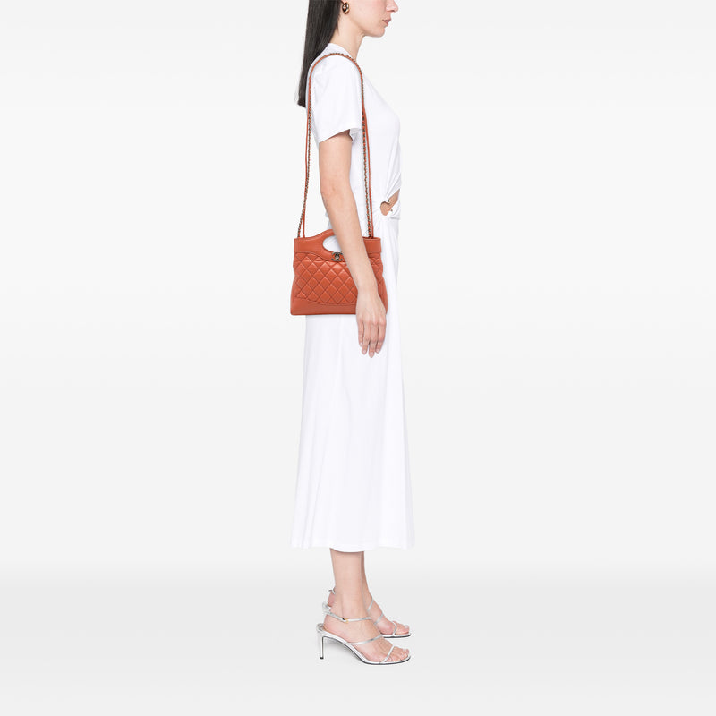 Mini Shiny Crumpled Calfskin 31 Shopping Bag - Image 6