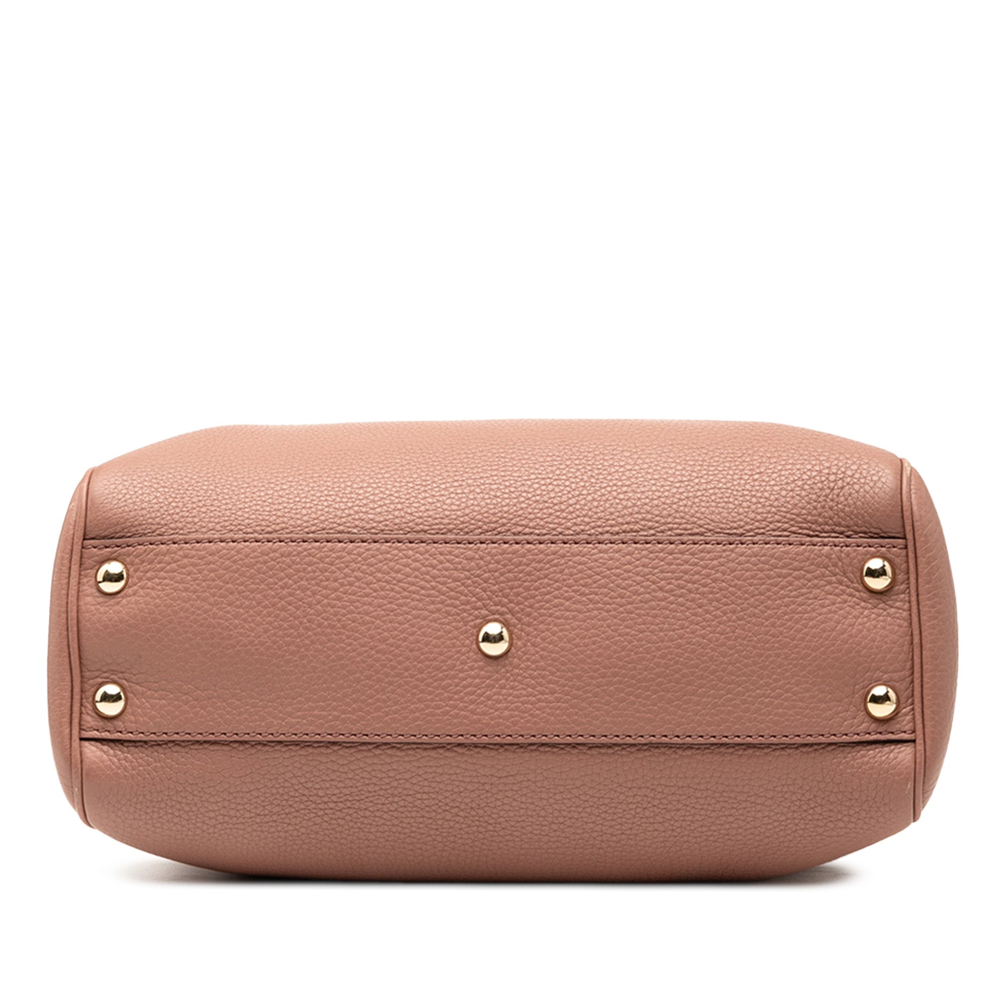 Small Calfskin Bamboo Shopper Satchel - Image 3