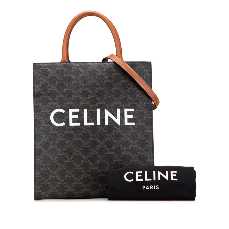 Small Triomphe Coated Canvas Vertical Cabas Tote - Image 10