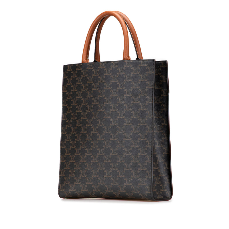 Small Triomphe Coated Canvas Vertical Cabas Tote - Image 2