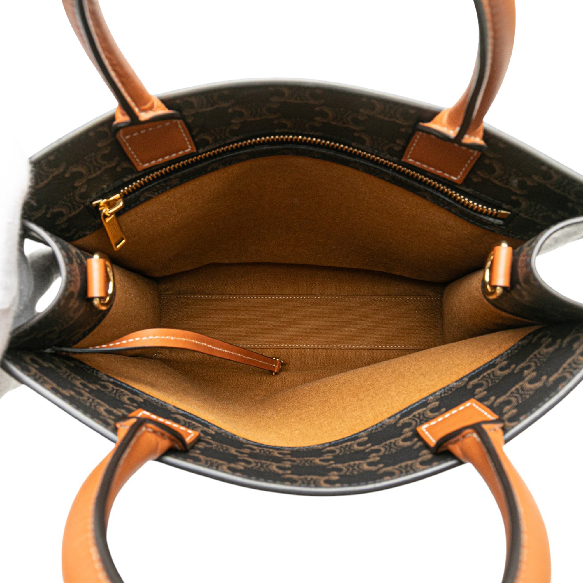 Small Triomphe Coated Canvas Vertical Cabas Tote - Image 4