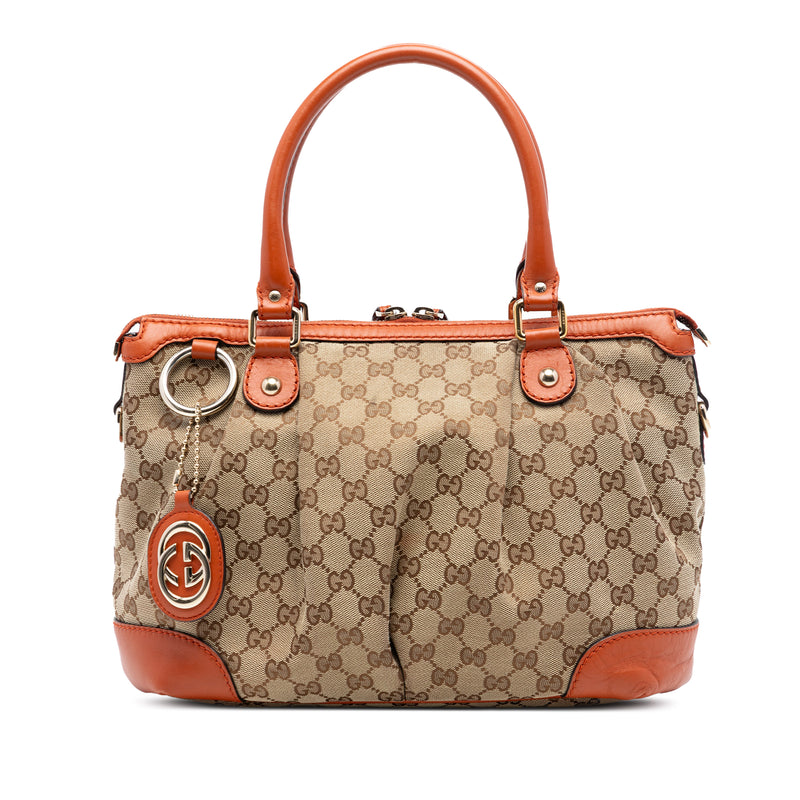 GG Canvas Sukey Satchel