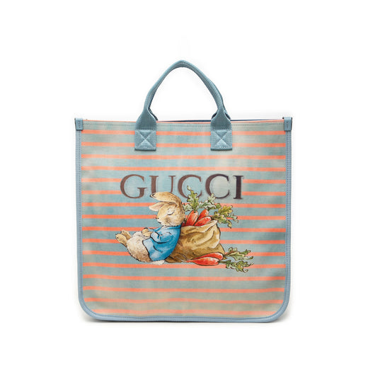 Childrens Striped Canvas Peter Rabbit Tote - Image 1