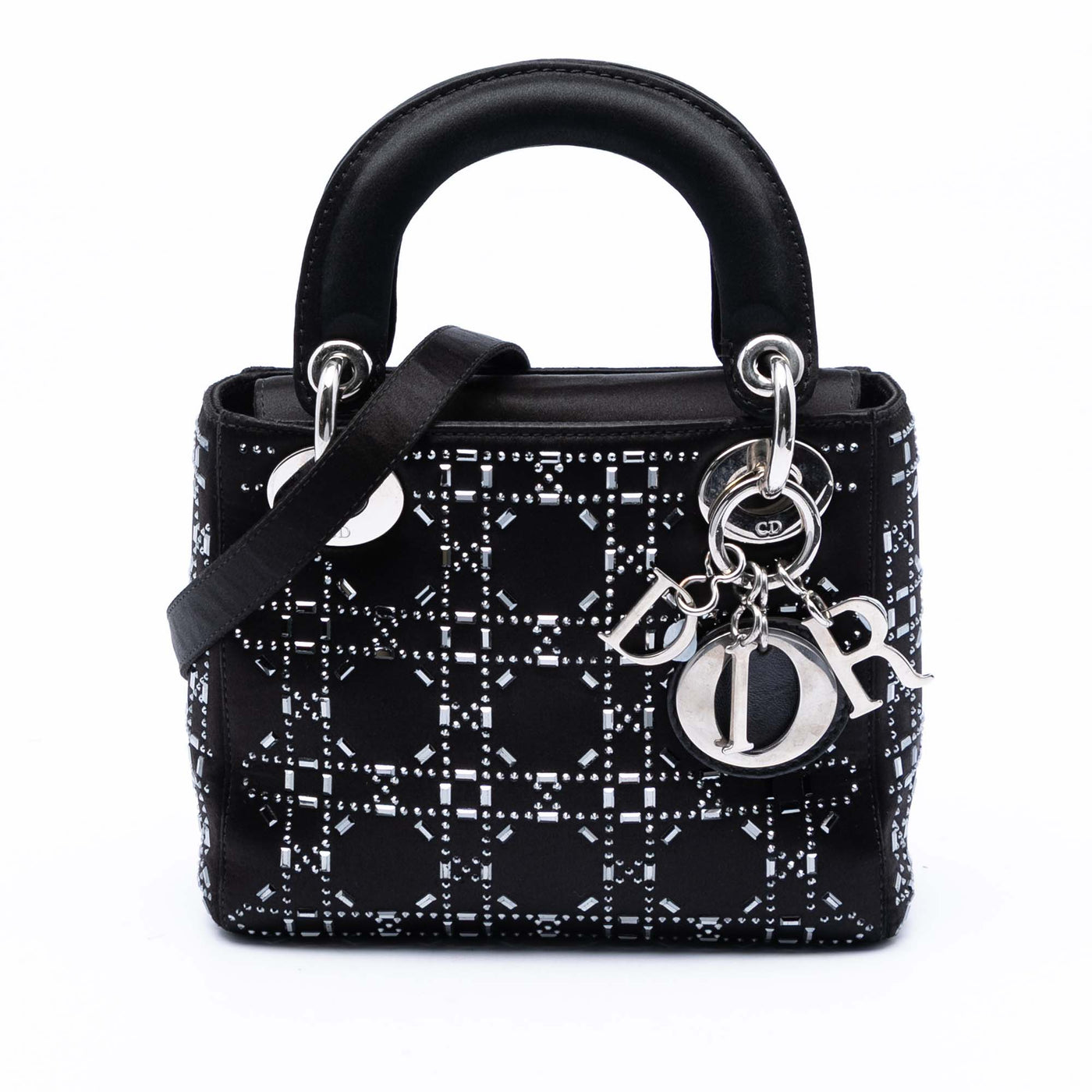 Mini Satin Cannage Strass Crystal Embellished Lady Dior - Image 1