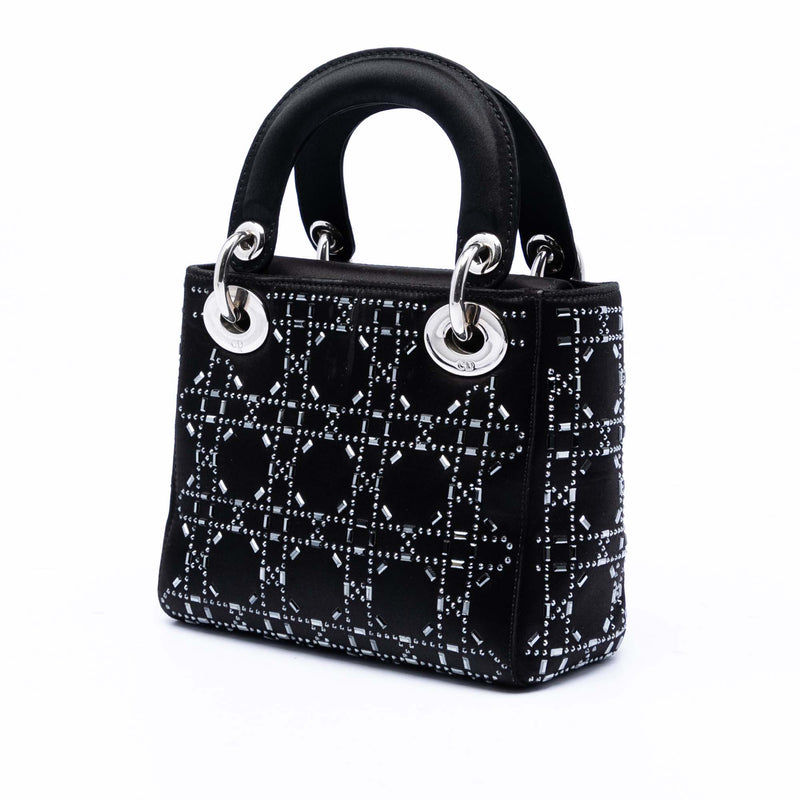 Mini Satin Cannage Strass Crystal Embellished Lady Dior - Image 2