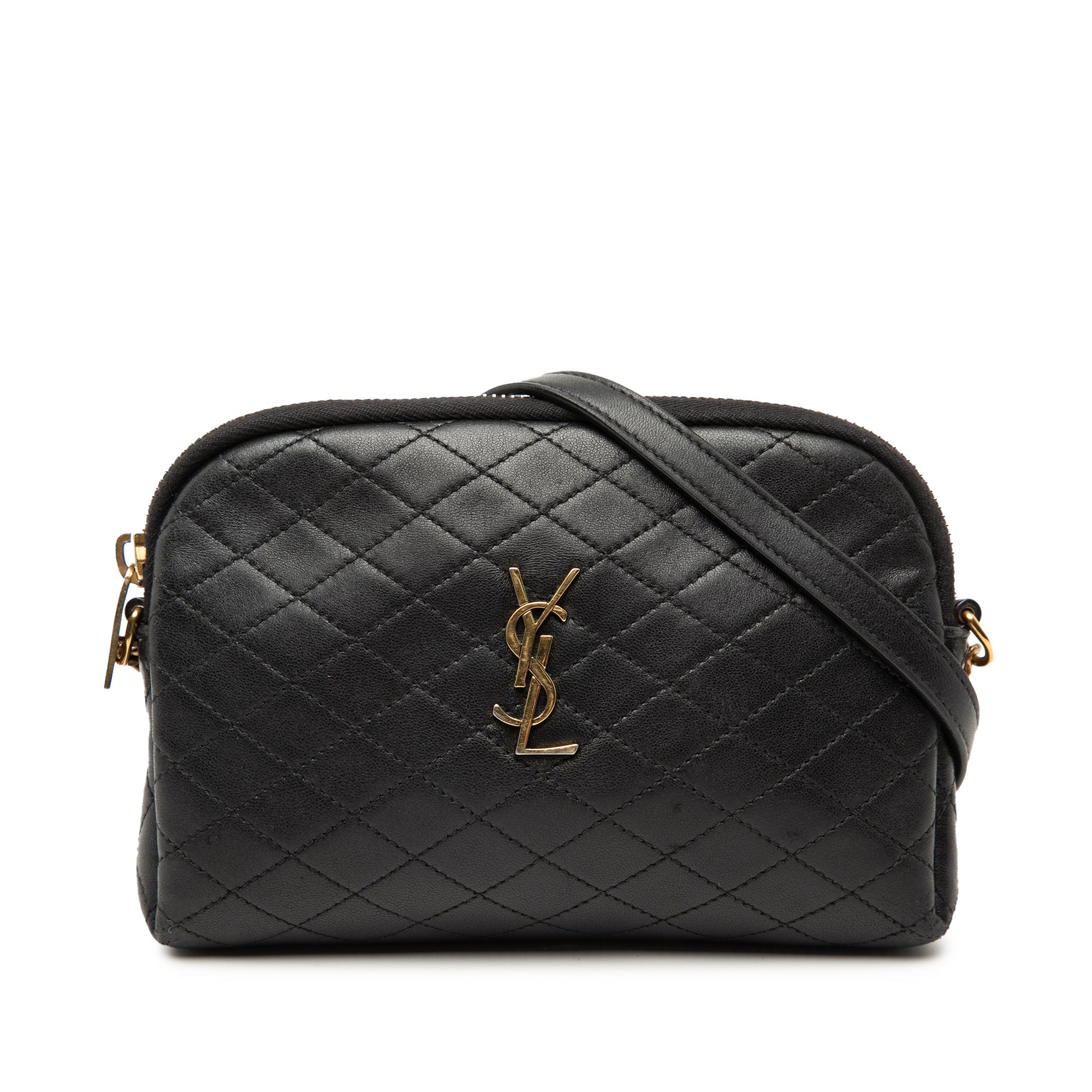 Mini Quilted Lambskin Gaby Zippered Pouch - Image 1