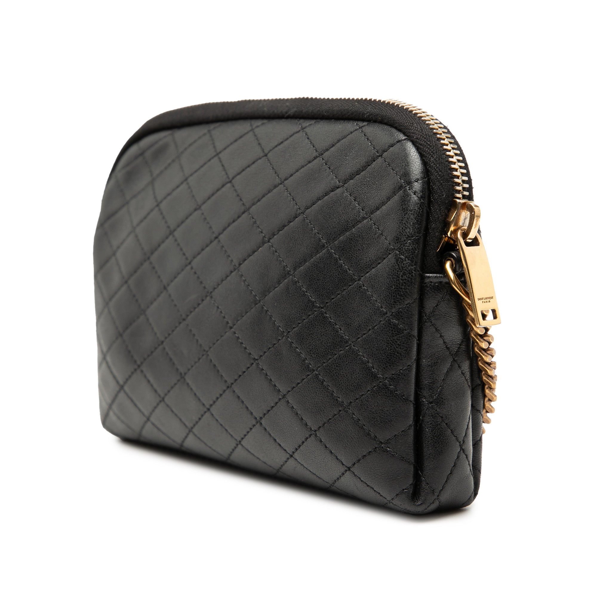 Mini Quilted Lambskin Gaby Zippered Pouch - Image 2