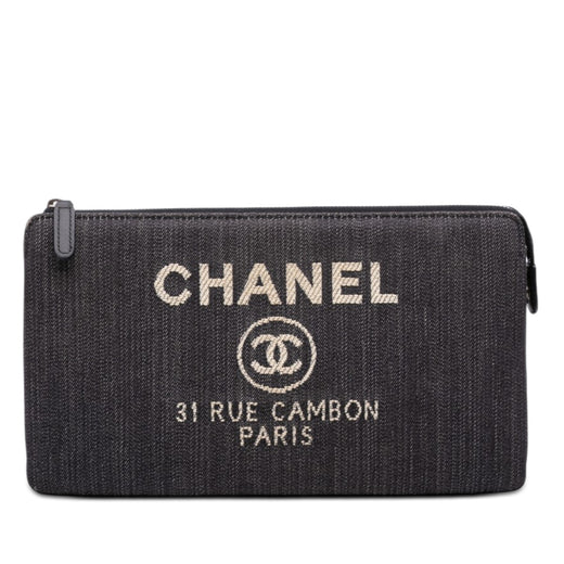 Denim Deauville Double Compartment Clutch - Image 1