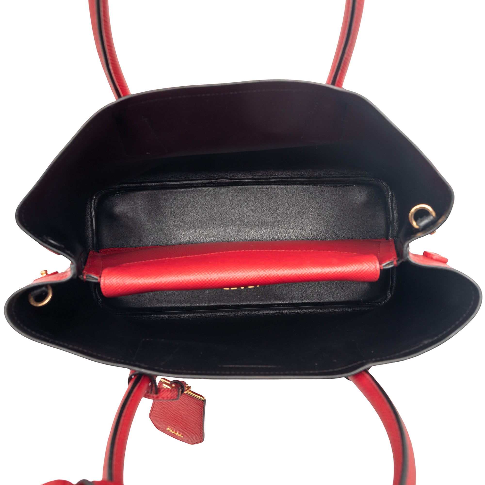 Medium Saffiano Cuir Double Satchel - Image 4