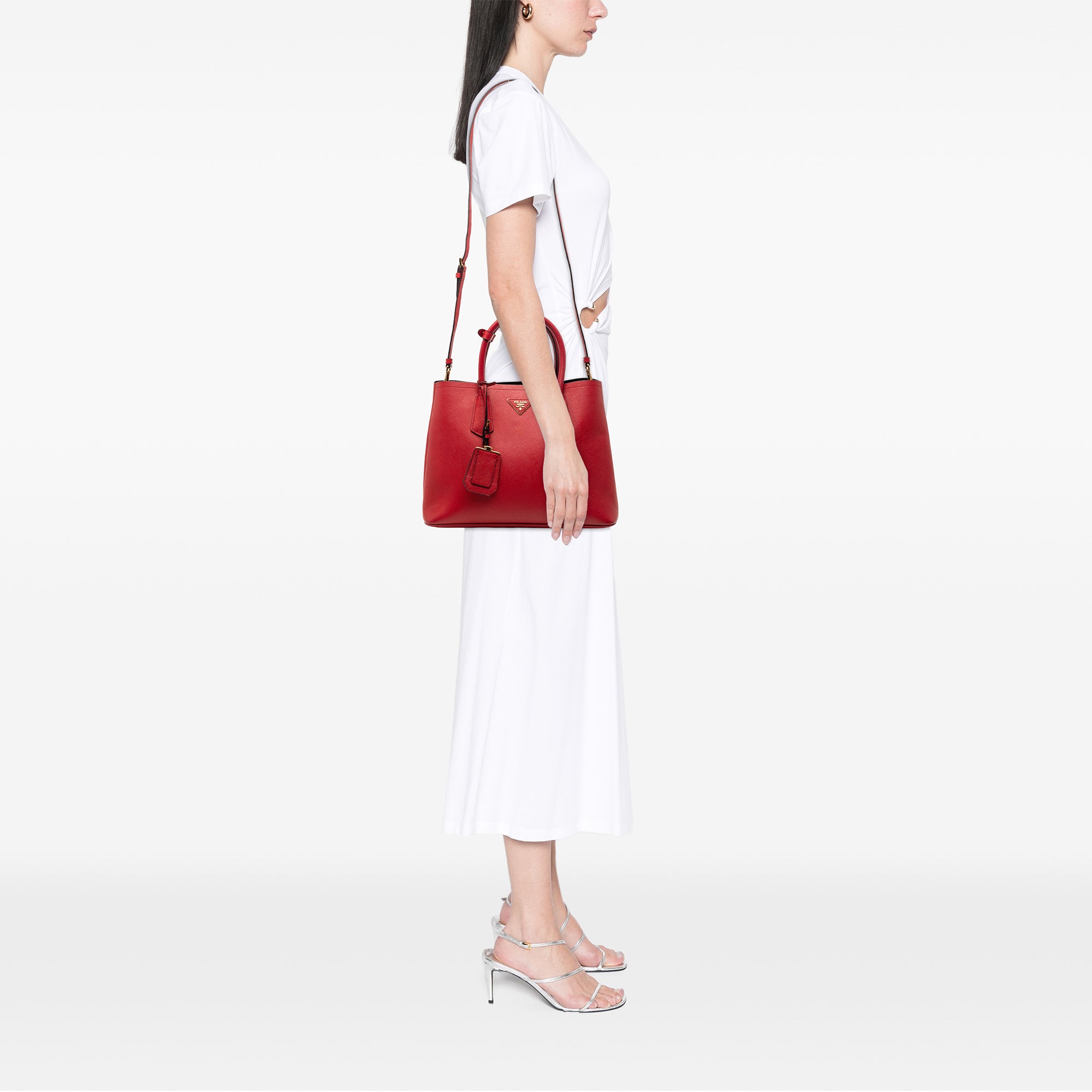 Medium Saffiano Cuir Double Satchel - Image 6